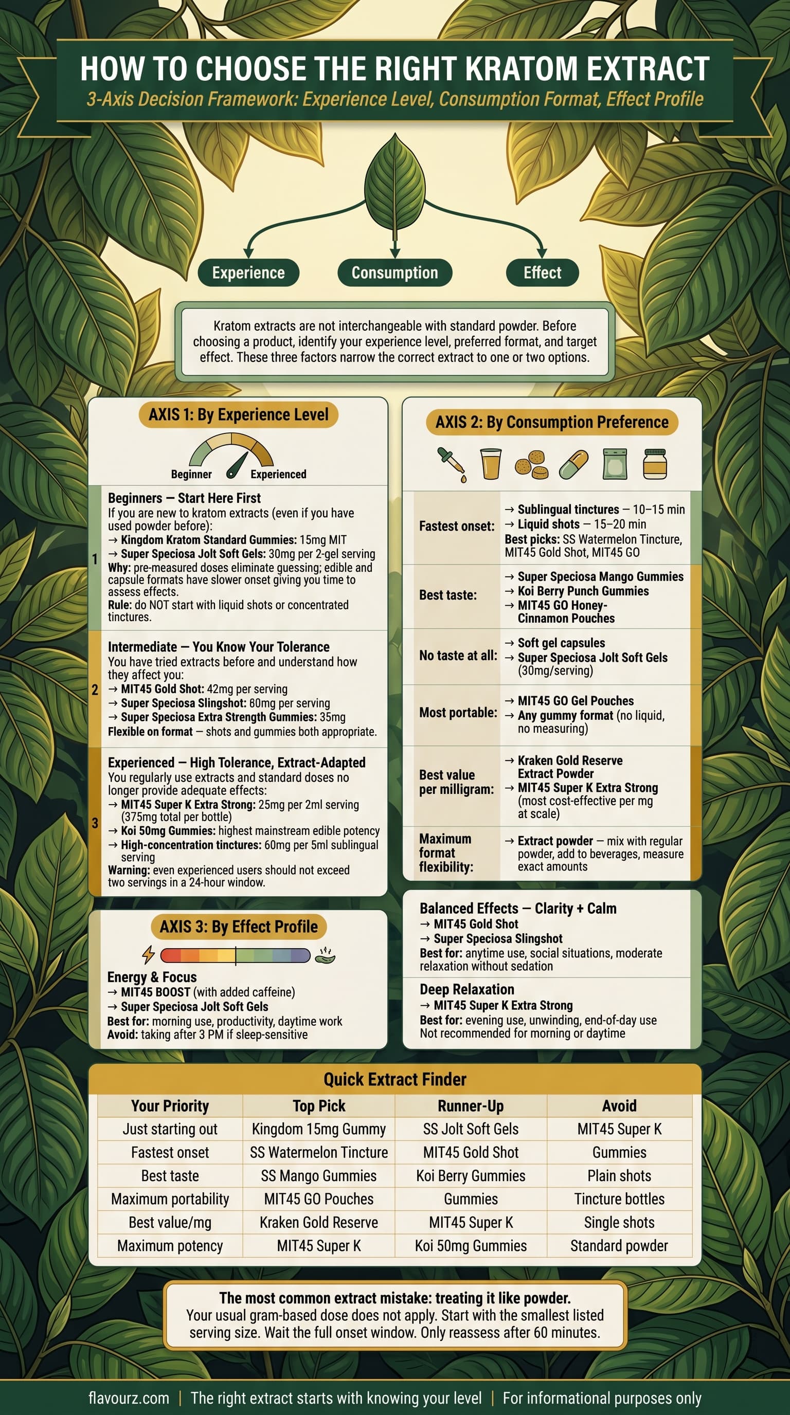 infographic for How to Choose the Right Kratom Extract